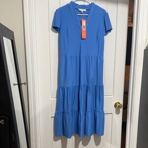 Jude Connally Vibrant Blue Midi Dress